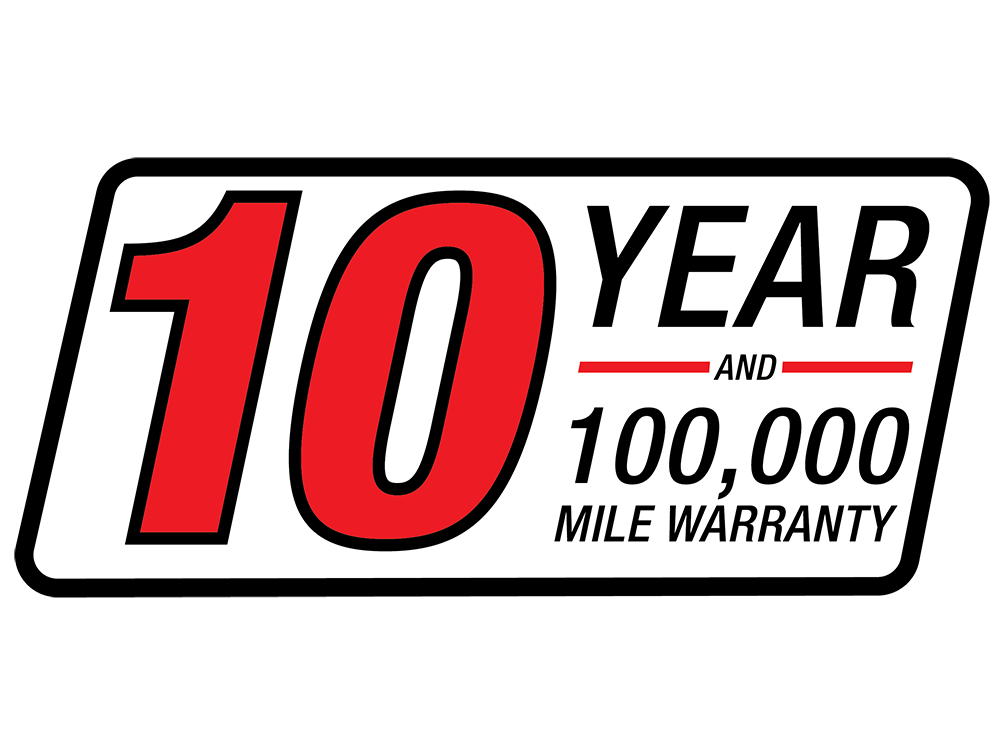 10 Yr + 100,000 Mile Warranty