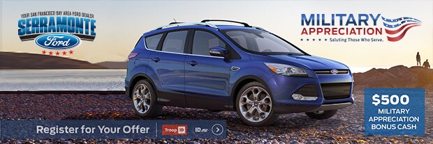 Serramonte Ford Military Appreciation Bonus Cash Page Header