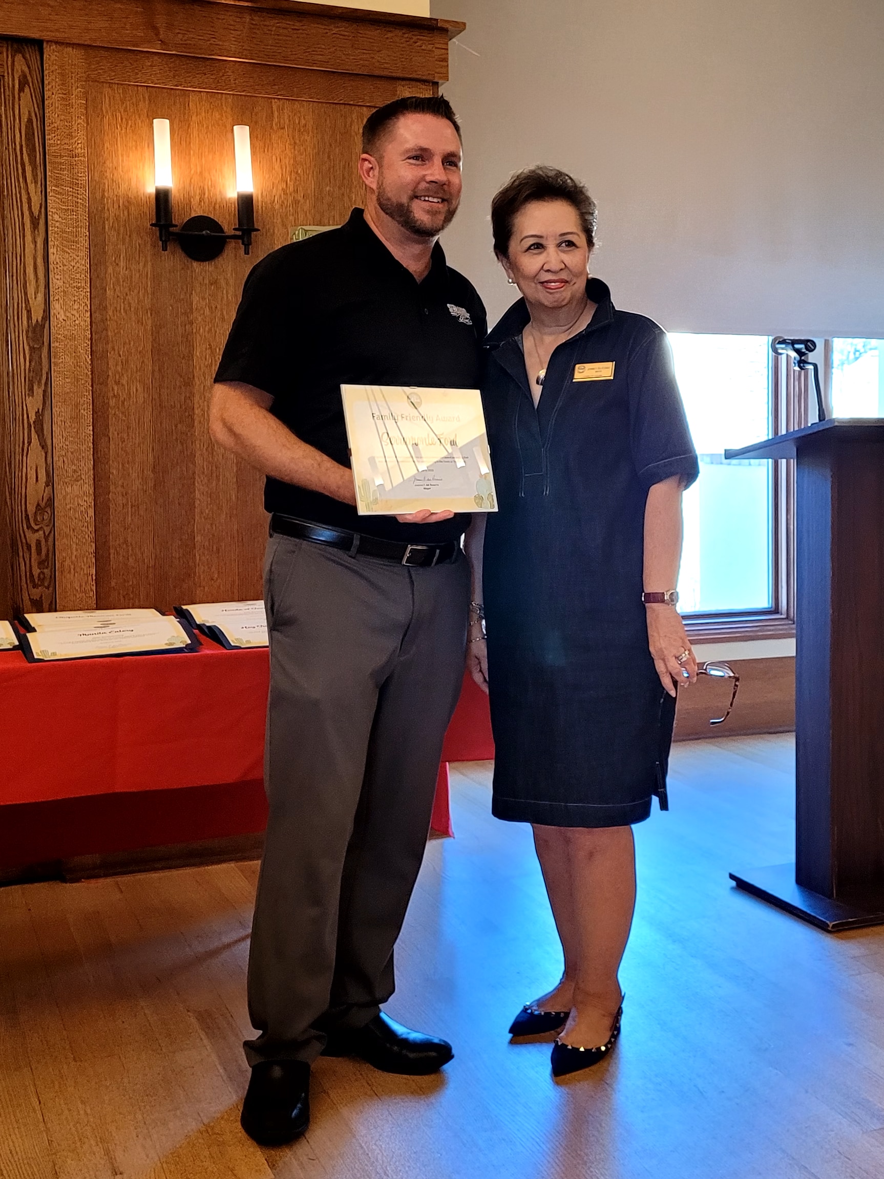 Matt Shone and Mayor Joannr del Rosario.png