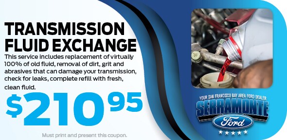Transmission Fluid Exchange Coupon, Colma, CA