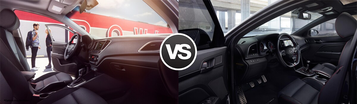 2018 Hyundai Accent vs Hyundai Elantra Interior