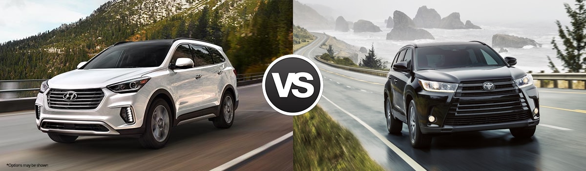 2018 Hyundai Santa Fe vs Toyota Highlander