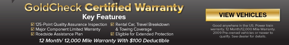 GoldCheck Certified Warranty