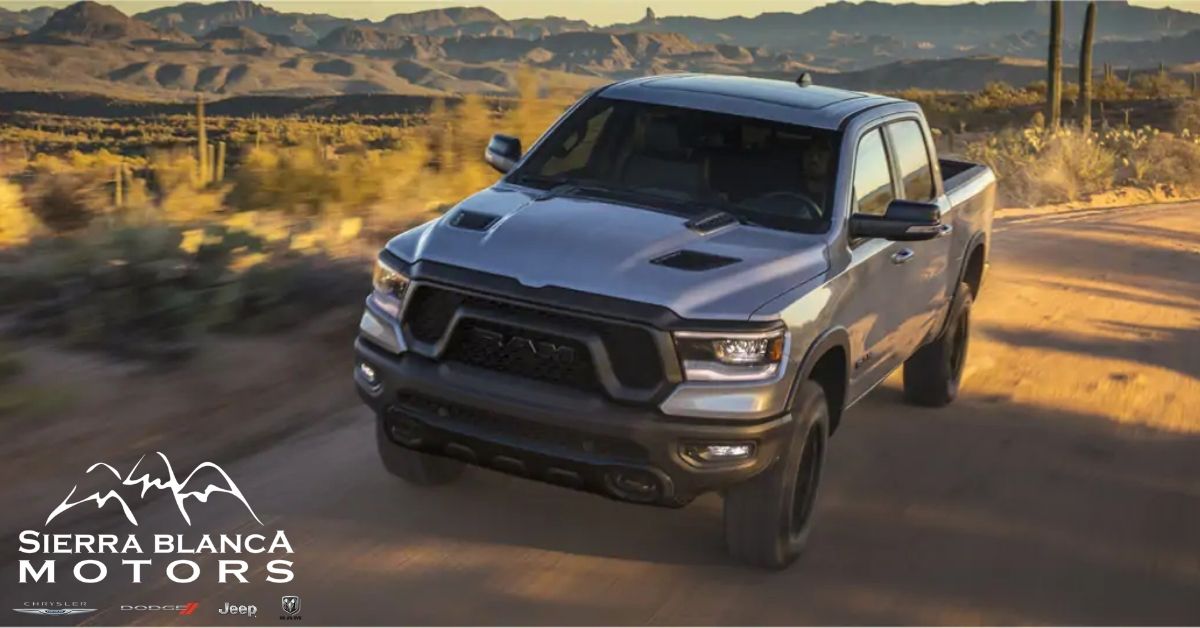 Gray 2021 RAM 1500 Driving Through The Desert.jpg