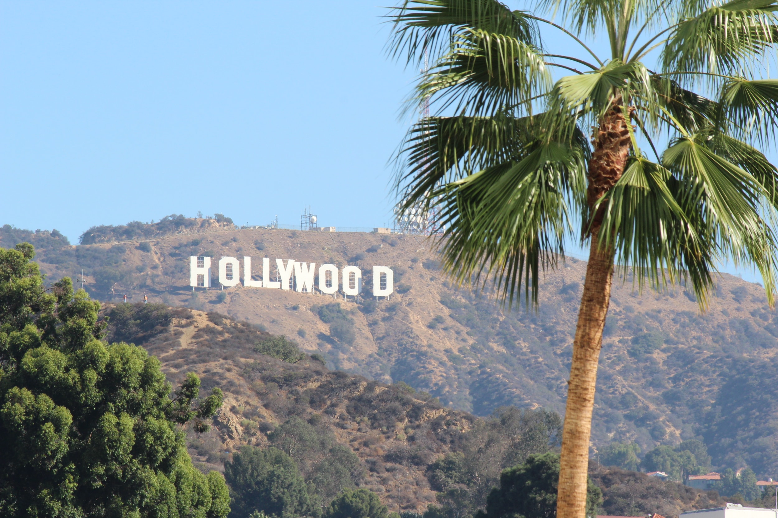 Hollywood Sign in Los Angeles View of Hollywood sign from across