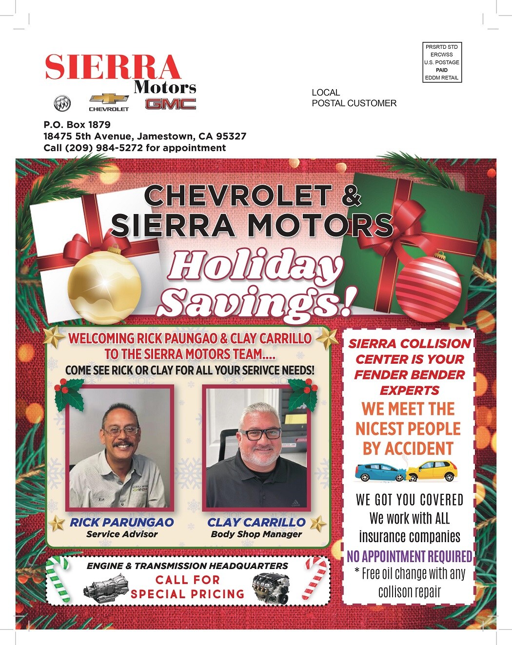SERVICE & PARTS SPECIALS Sierra Motors