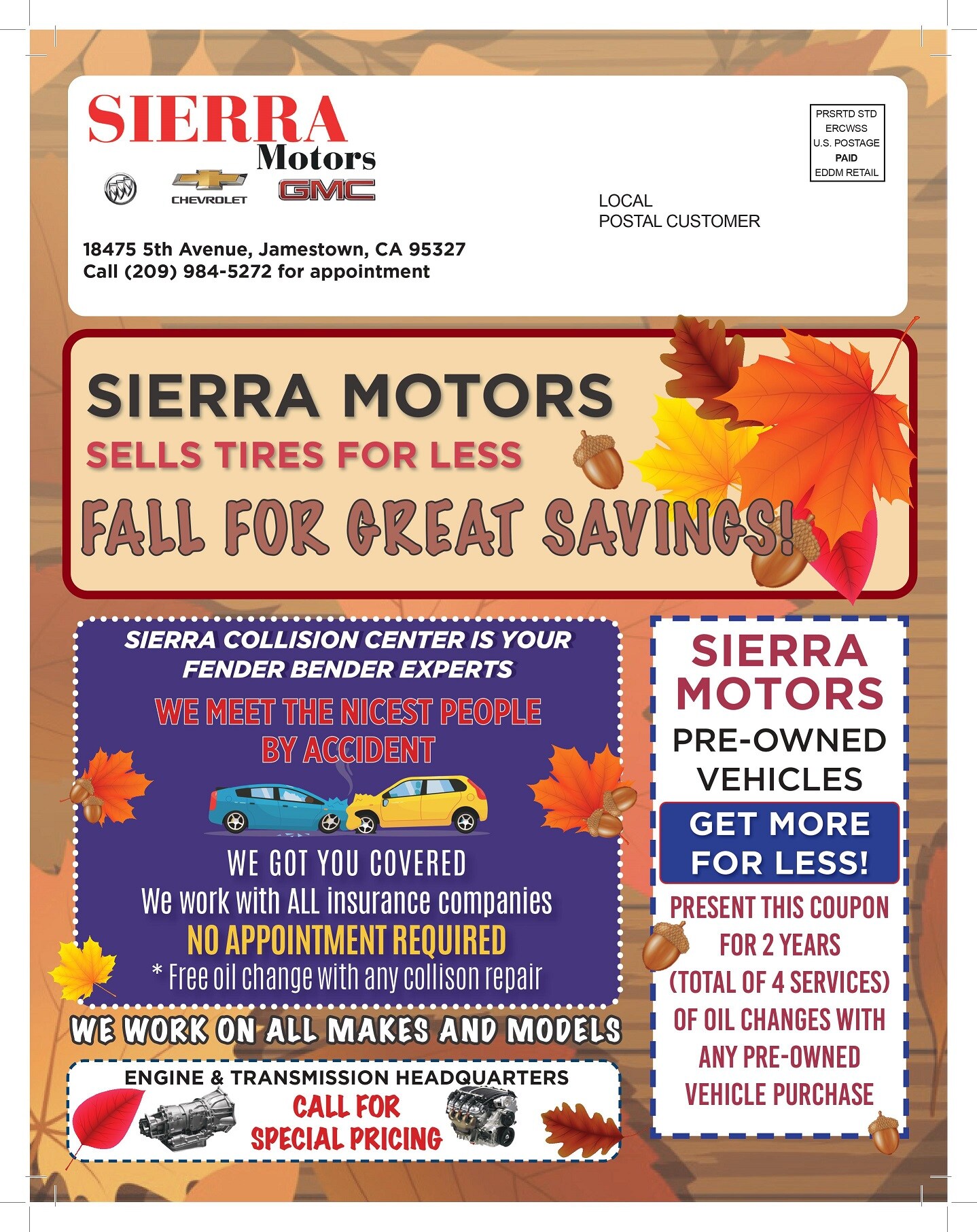 SERVICE & PARTS SPECIALS Sierra Motors