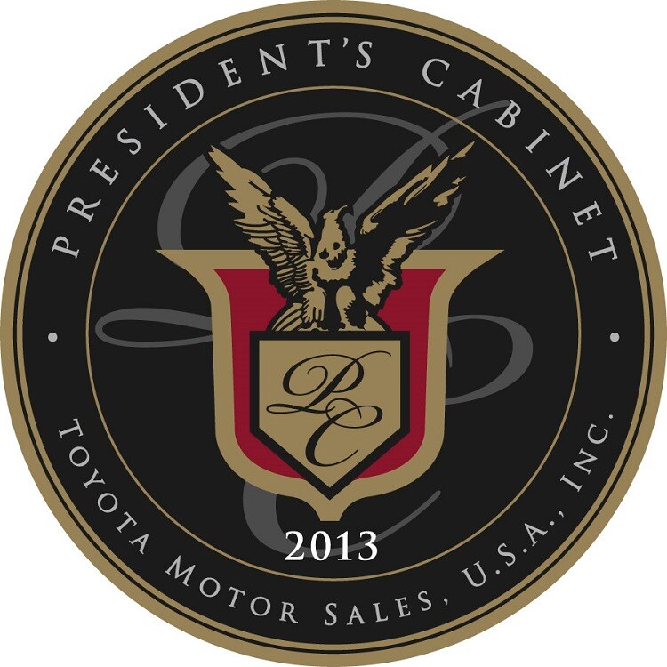 Toyota President's Cabinet Award new Toyota of Orlando award