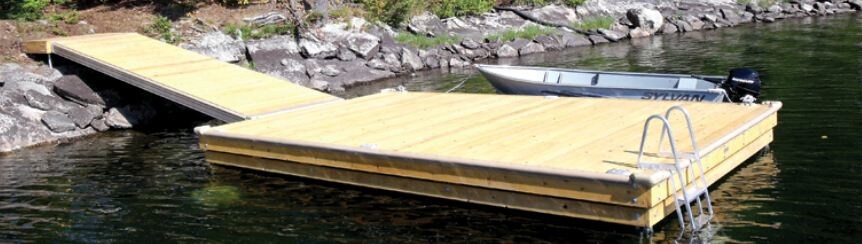 Wood Floating Docks at Houston Marine Systems l The Sled Depot Used 
