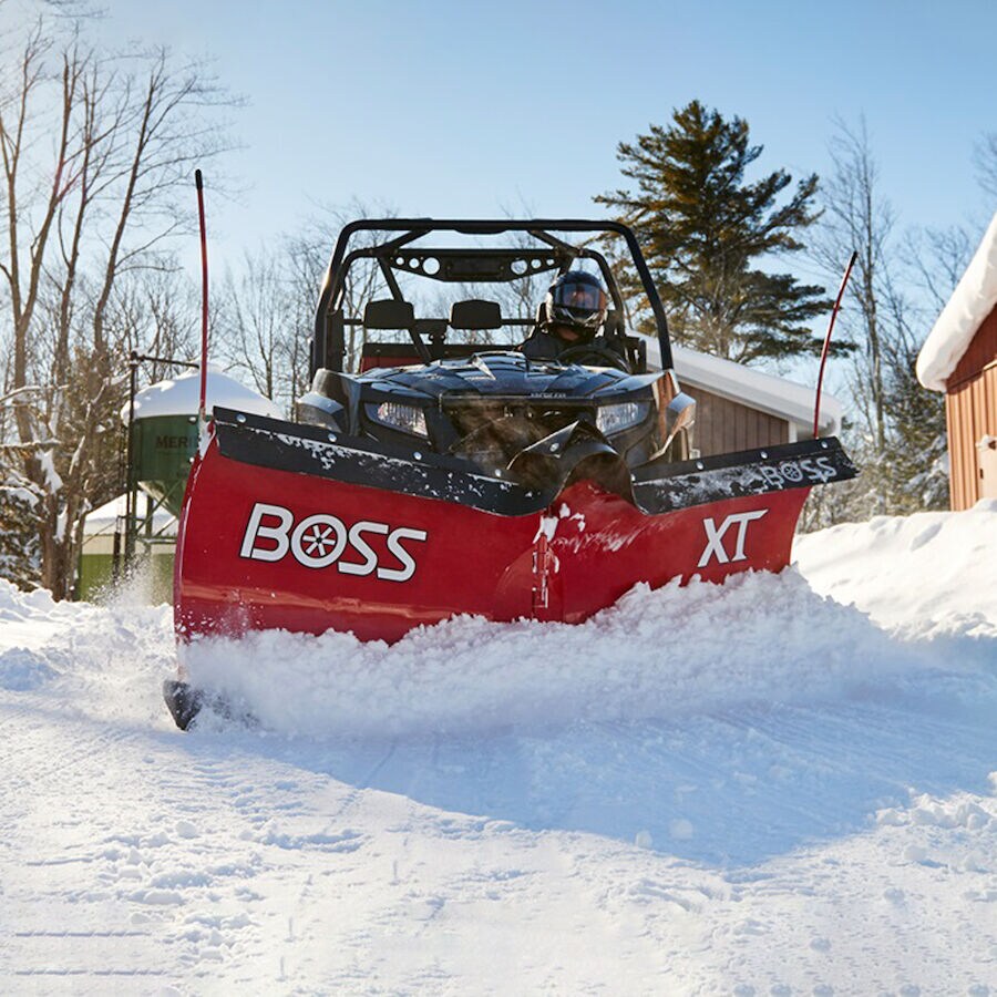 ATV with BOSS snow plow