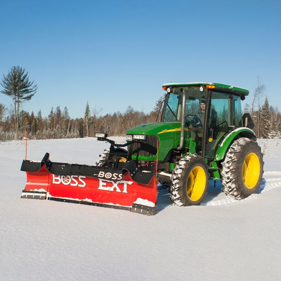 Tractor with BOSS snow plow