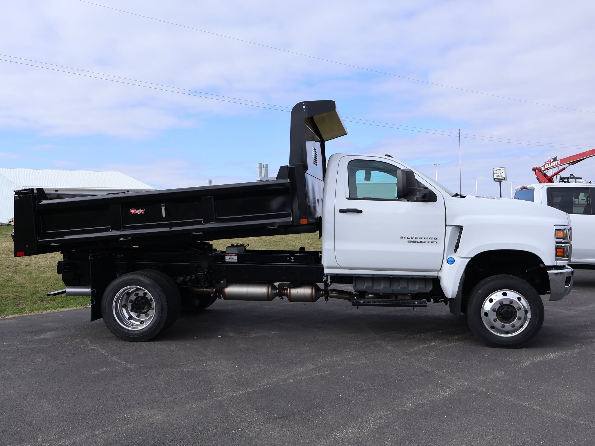 Truck upfitted with a Rugby dump body at Sleepy Hollow Commercial Truck Center