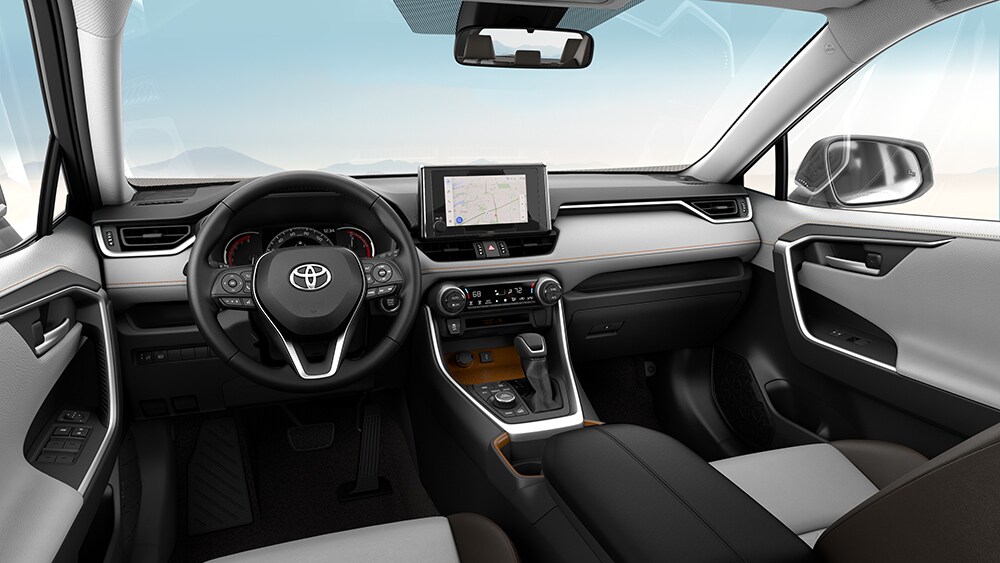 2024 Toyota RAV4 Mocha SofTex® Trim Front Row Interior.