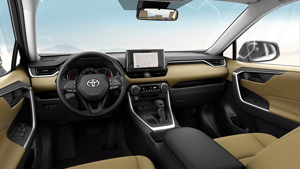 2024 Toyota RAV4 Nutmeg Fabric Front Row Interior.