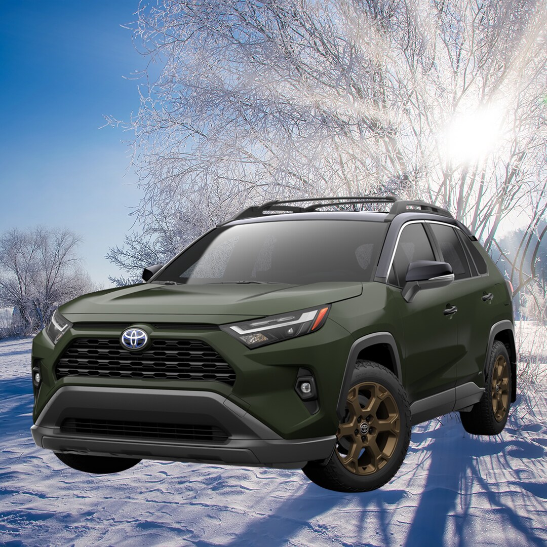 Toyota RAV4 Army Green Exterior Paint Color.