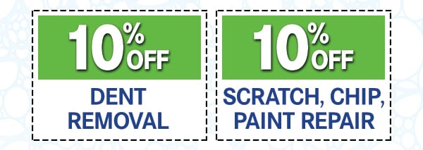 10 Percent Off Coupons for Dent Removal and Scratch Chip Paint Repair at Smail Auto Car Was and Detail Center in Greensburg PA