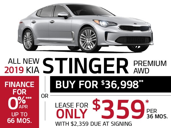 2019 Kia Stinger 0% APR for 66 Months