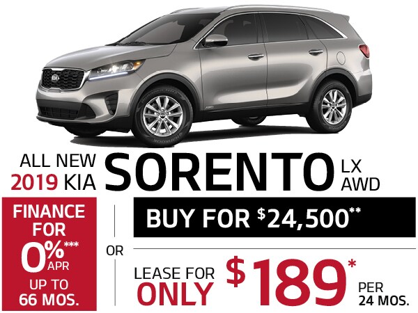2019 KIA Sorento LX AWD for 0% APR near Pittsburgh PA