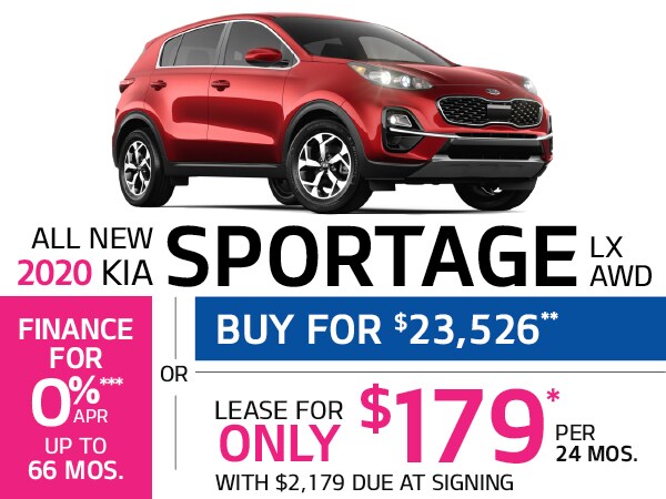 2020 Kia Sportage 0% APR Financing