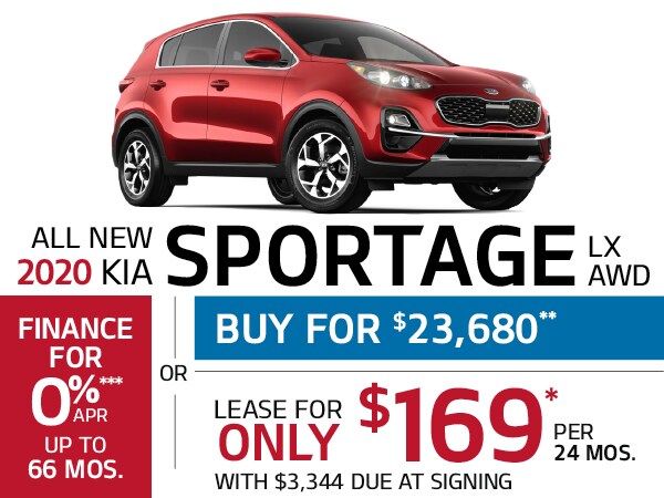 2020 Kia Sportage 0% APR for 66 Months