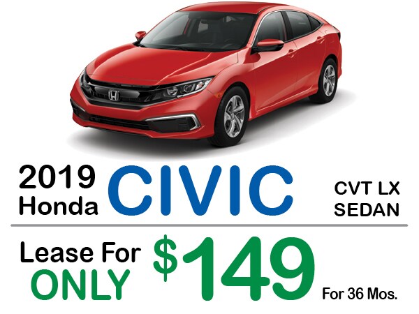 2019 Honda Civic Sedan Lease offer in Greensburg PA