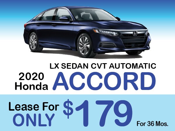 2020 Honda Accord Lease for $179 per Month