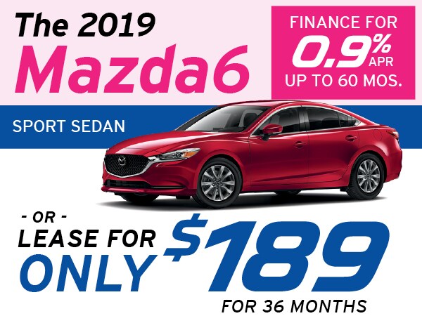 2019 Mazda6 Finance for 0.9% APR for up to 60 Months