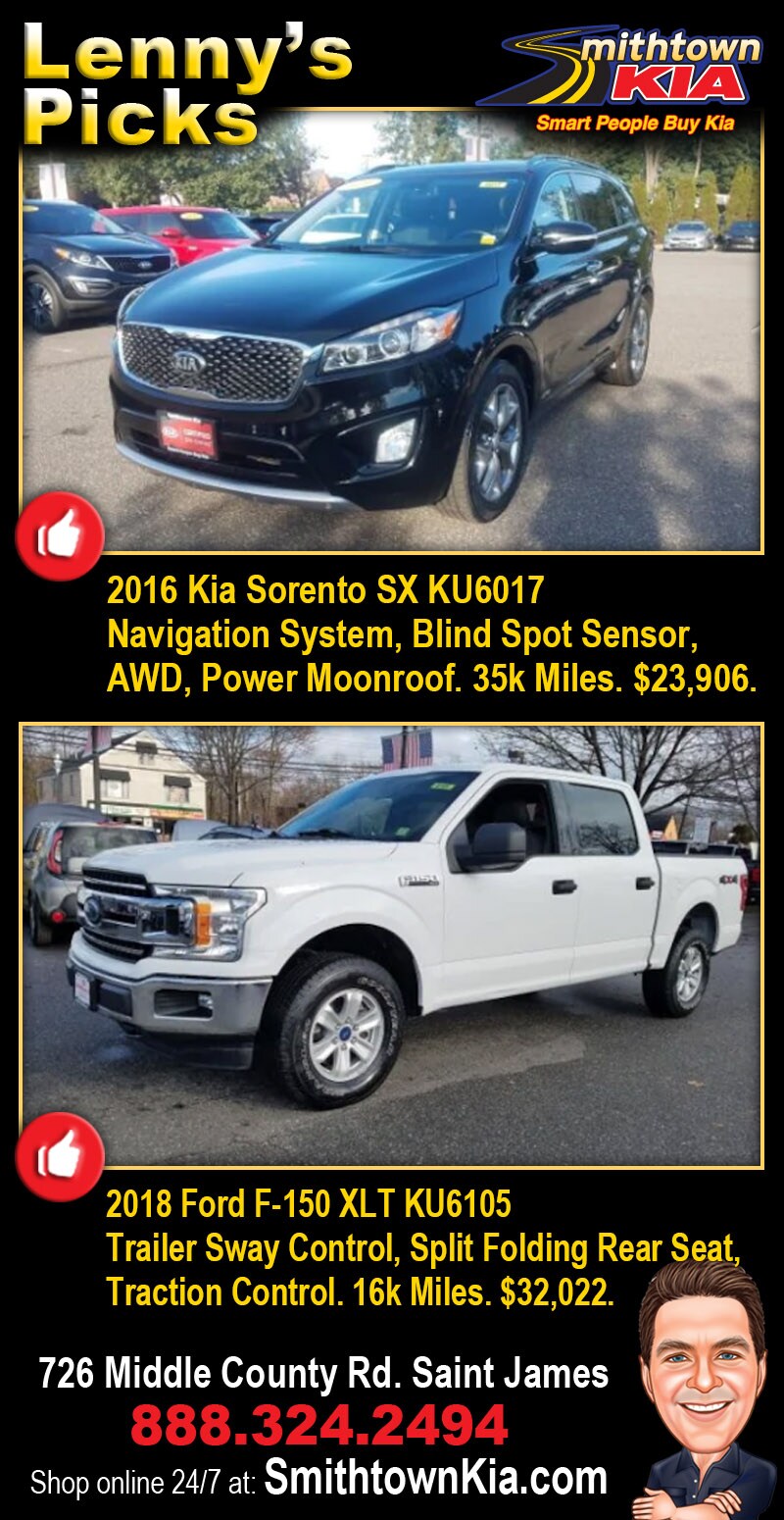 2016 Kia Sorento, 2018 Ford F-150