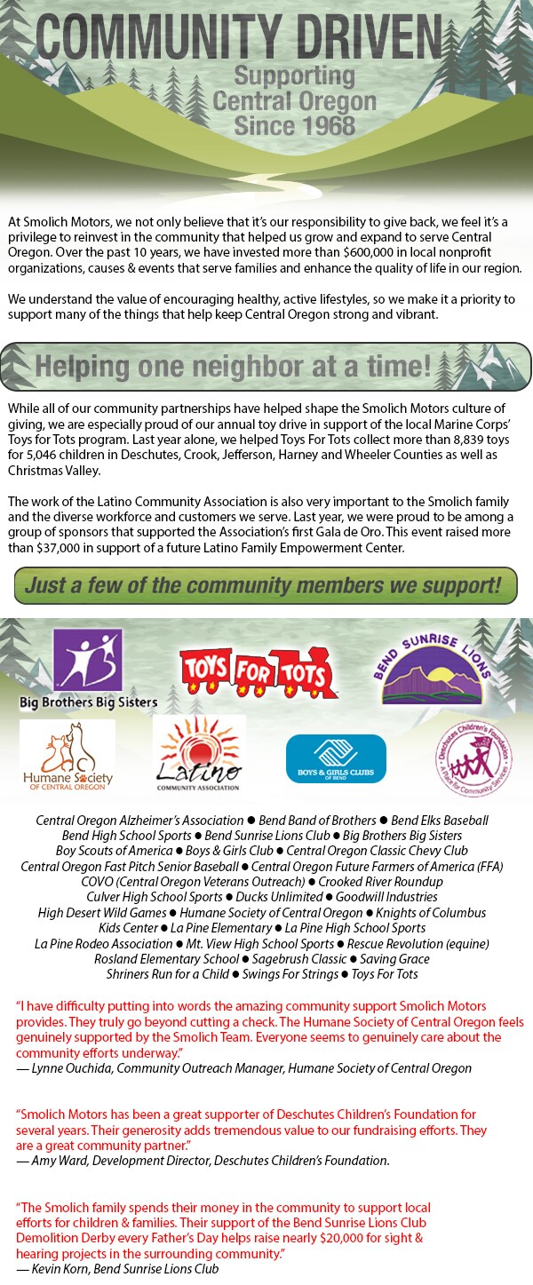 Smolich Nissan Community Involvement