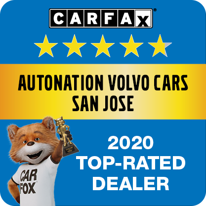 AutoNation Volvo Cars San Jose Recognized as a CARFAX Top-Rated Dealer 2020 CARFAX Top-Rated Dealer badge