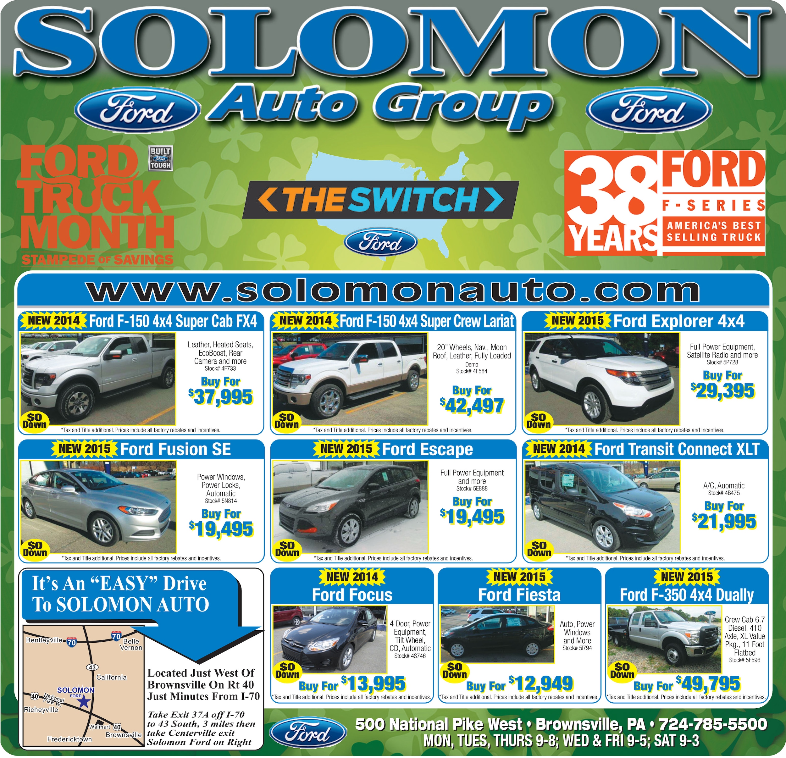 Solomon Auto Group New Chrysler, Dodge, Jeep, Ford, Ram dealership in