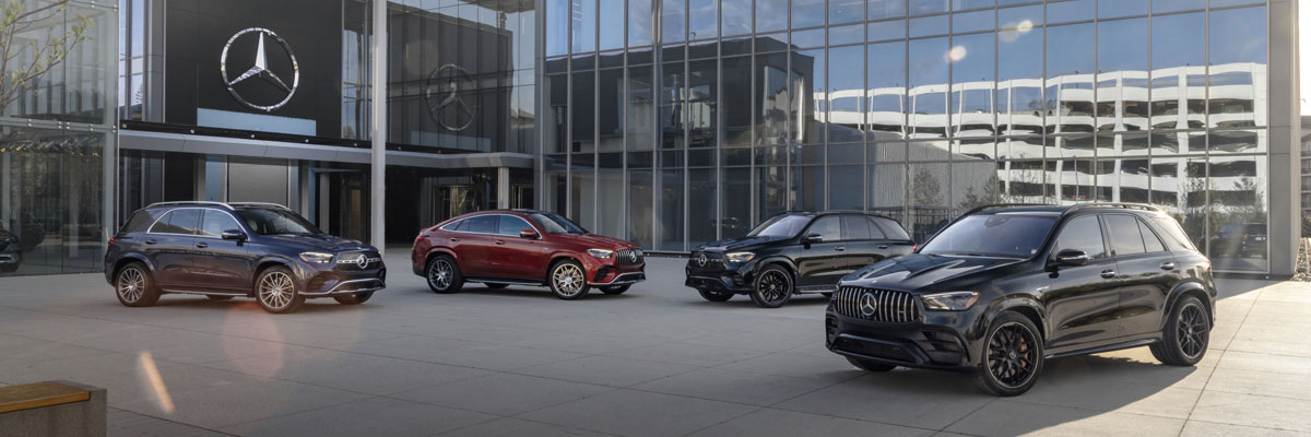 Mercedes-Benz GLE Lineup Parked on a Fall Day
