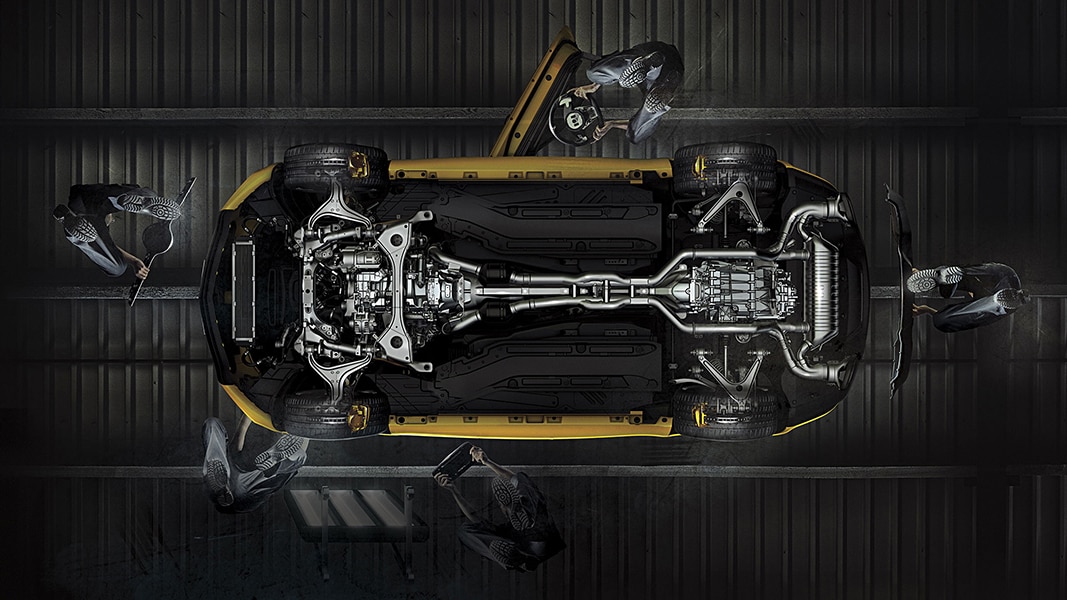 bottom of Mercedes-Benz model