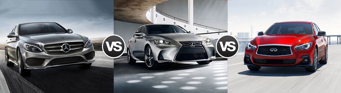 2018 Mercedes-Benz C-Class vs 2018 Lexus IS vs 2018 INFINITI Q50