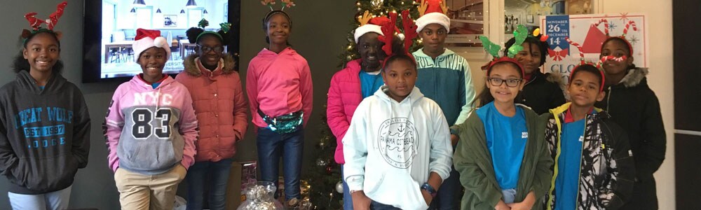 children at Brumby Elementary in Global BMW shirts
