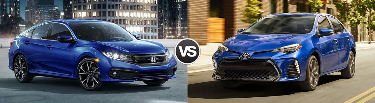2019 Honda Civic vs 2019 Toyota Corolla