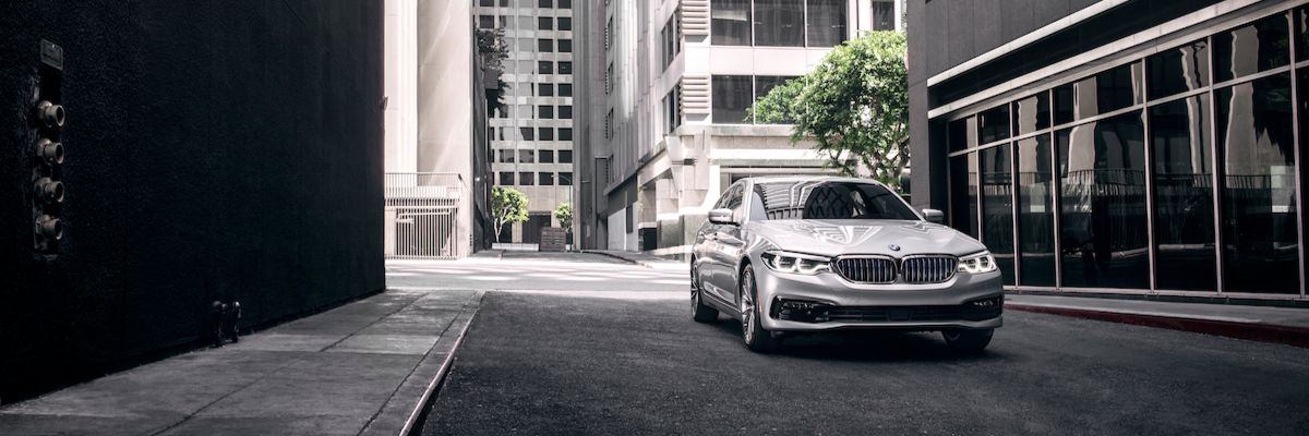 BMW 5 Series Driving in City