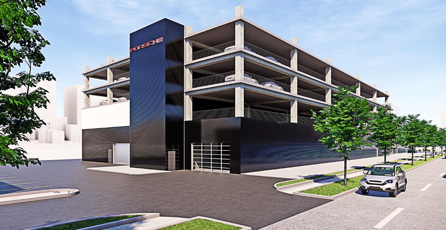 Porsche of River Oaks Rendering of new Porsche of River Oaks facility