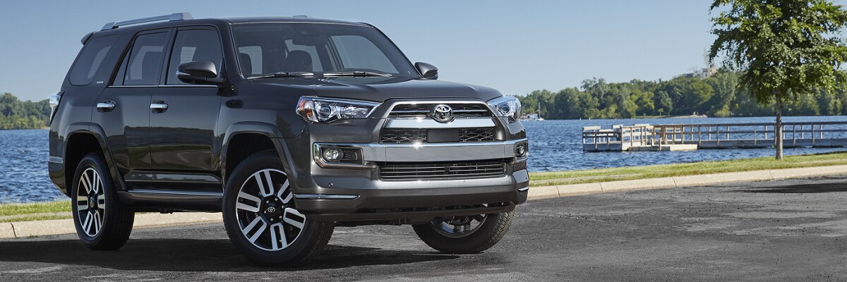 Toyota 4Runner grey Toyota 4Runner parked by the water