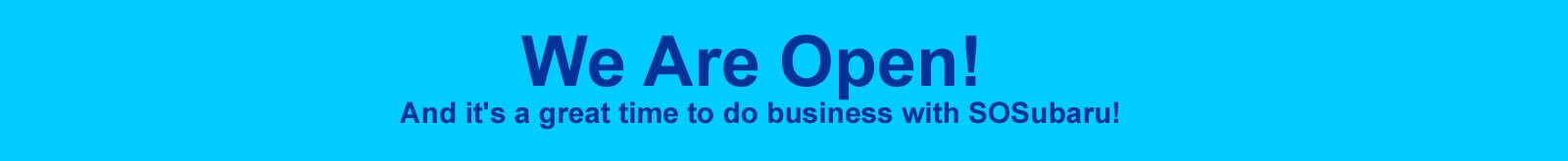 We Are Open