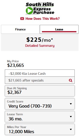 Use South Hills Express Purchase to Calculate Monthly Car Payments