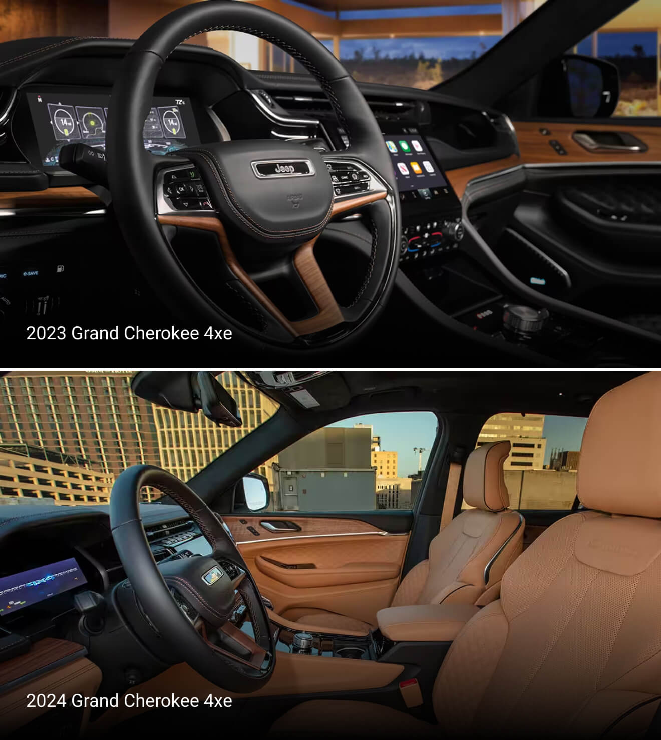 2023 vs. 2024 Jeep Grand Cherokee 4xe Interior