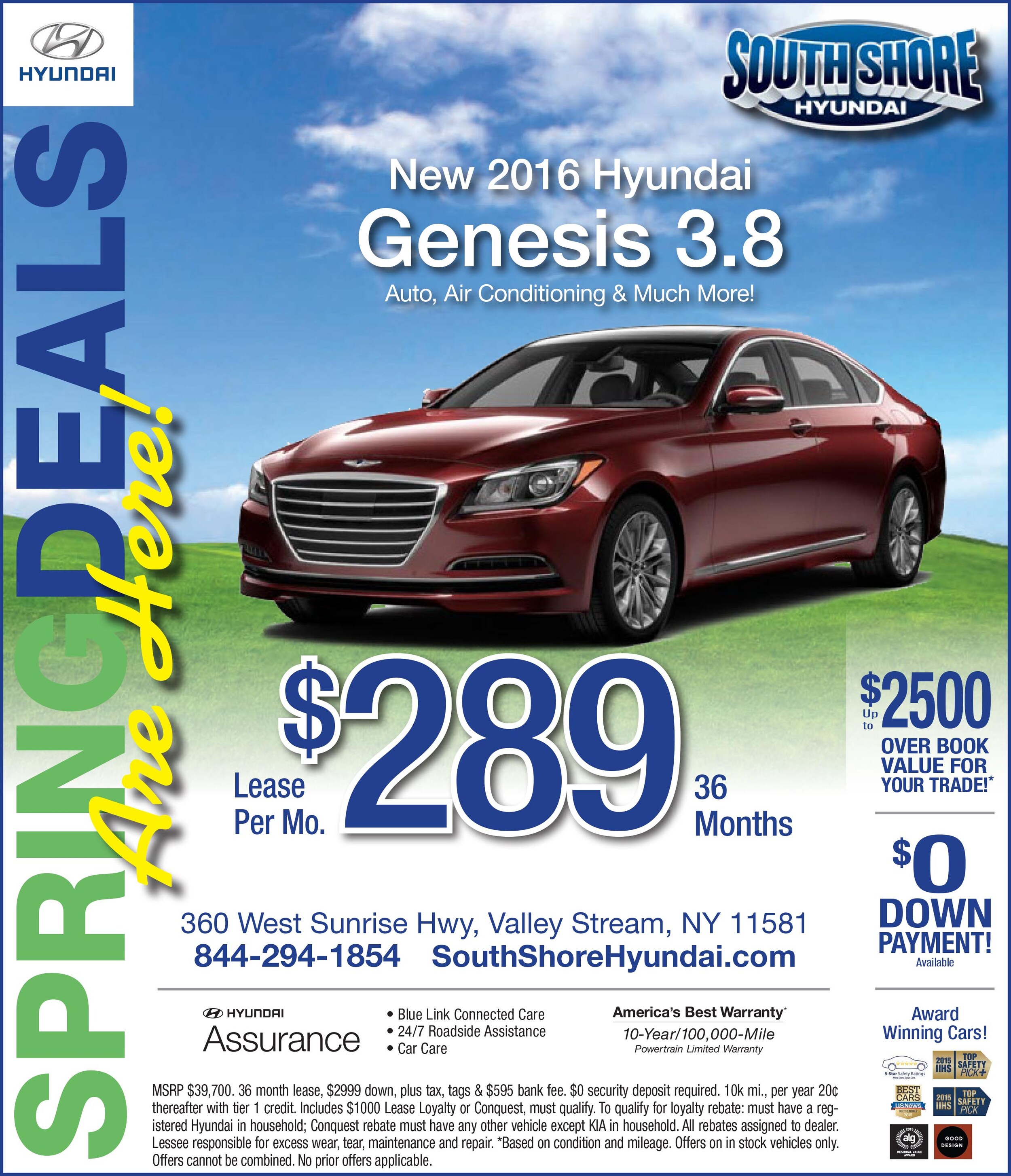 genesis lease special