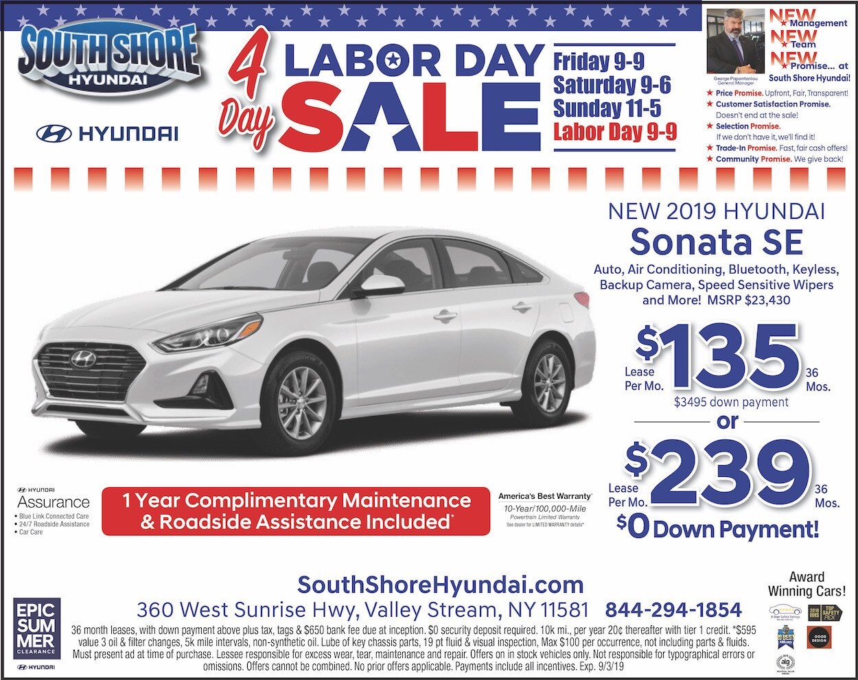 Hyundai Sonata Lease Special Offer
