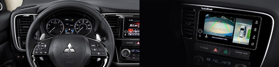 2018 Mitsubishi Outlander Steering Wheel and Infotainment center