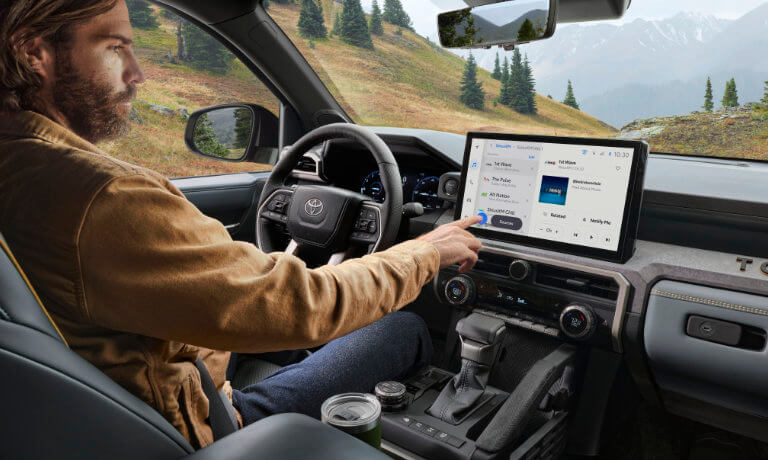 2024 Toyota Tacoma Interior Infotainment System With Driver