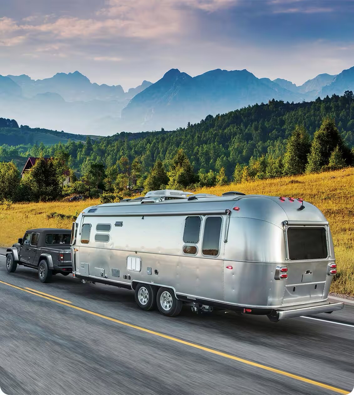 2026 Jeep Gladiator towing large camper