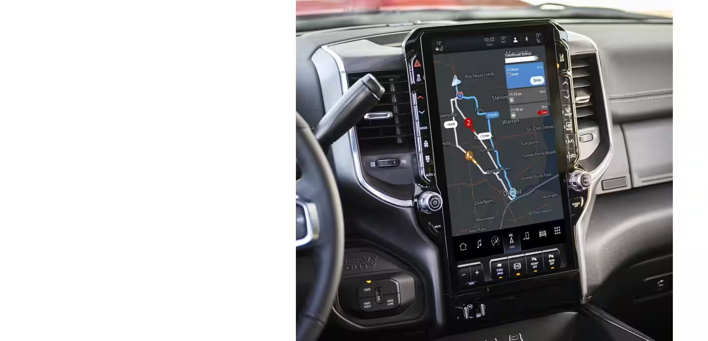 Ram 2500 Uconnect touchscreen display