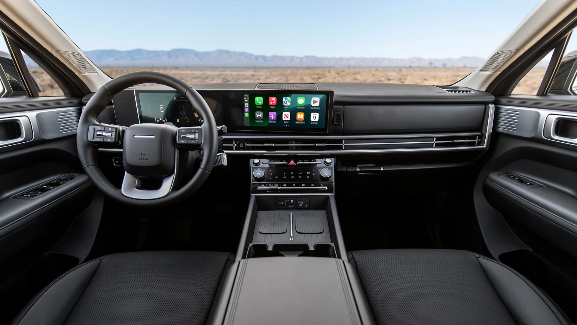 2026 Hyundai Santa Fe XRT interior with H-Tex seating surfaces