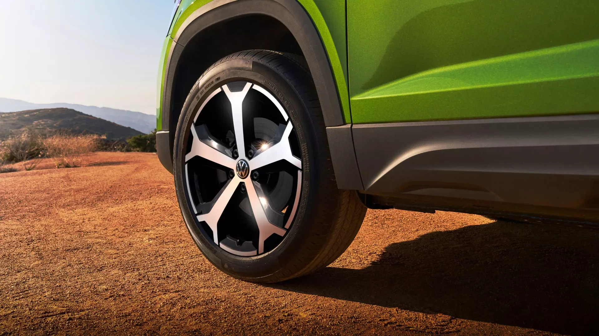 2026 Volkswagen Taos available 19-inch alloy wheel close-up